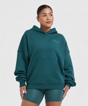 Oner Active All Day Est 2020 Oversized Hoodie Blau Türkis | BRKHVPX-90