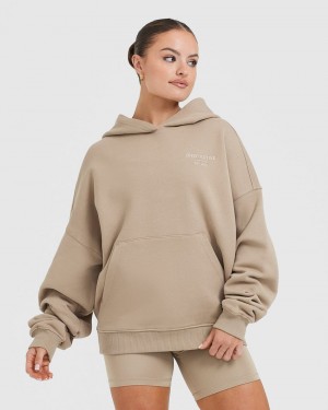 Oner Active All Day Est 2020 Oversized Hoodie Grau | ZHPXSNG-96