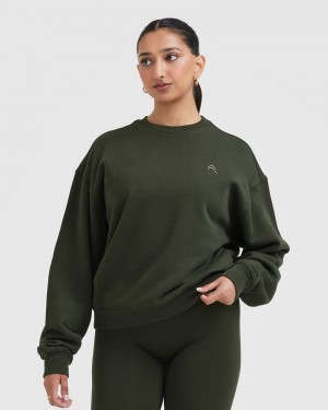 Oner Active All Day Laufschuhe Oversized Sweatshirts Khaki | YSLUZGD-29