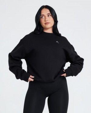 Oner Active All Day Oversized Sweatshirts Schwarz | UYRTLQZ-07