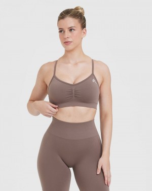 Oner Active Effortless Riemchen Bralette Sports Bras Braun | OQZGDAN-63