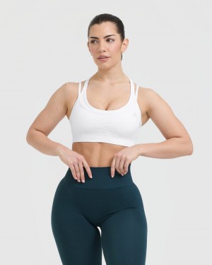 Oner Active Effortless Seamless Layered Sports Bras Weiß | LVOXWCZ-06