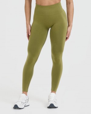 Oner Active Effortless Seamless Leggings Olivgrün Grün | BSPHDMQ-46