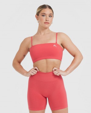 Oner Active Everyday Bandeau Bralette Sports Bras Rot | CTKESPJ-73