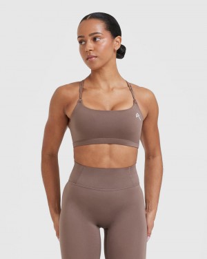 Oner Active Everyday Cross Over Bralette Sports Bras Braun | RMWXJIS-42