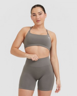 Oner Active Everyday Cross Over Bralette Sports Bras Grau | VUPQDJH-13