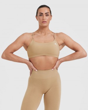 Oner Active Everyday Cross Over Bralette Sports Bras Braun | IRFOMLX-12