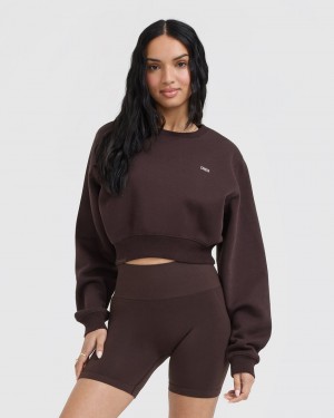 Oner Active Foundations Crop Sweatshirts Lila Braun | KQPLCMF-71