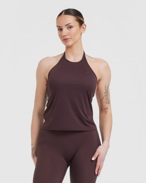 Oner Active Go To High Neck Loose Crop T-shirts Lila Braun | LWQHRVA-18