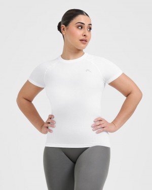 Oner Active Go To Seamless Fitted T-shirts Weiß | GSJZIUY-96