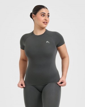 Oner Active Go To Seamless Fitted T-shirts Schwarz | SHJCQTR-81