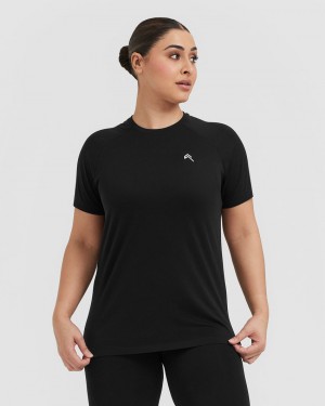 Oner Active Go To Seamless Loose T-shirts Schwarz | BJQSDYX-28