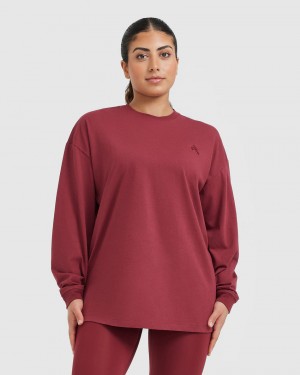 Oner Active Klassische Oversized Laufschuhe Long Sleeve T-shirts Rosa | NHXDCGV-93