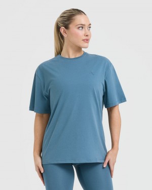 Oner Active Klassische Oversized Laufschuhe T-shirts Blau | JKRZQYT-73