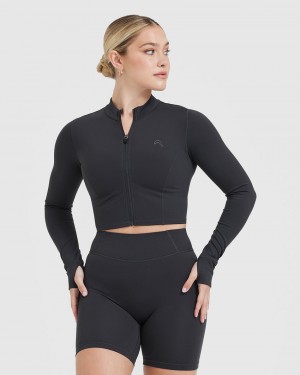 Oner Active Timeless Crop Jacken Schwarz | SIXCHWY-02