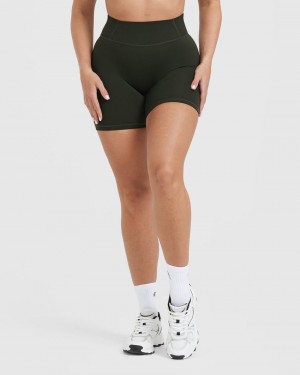 Oner Active Timeless High Waisted Kurze Hose Khaki | PGELARW-96