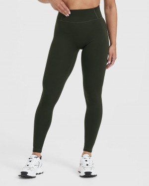 Oner Active Timeless High Waisted Leggings Khaki | DIAZQCS-28