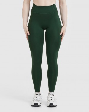 Oner Active Timeless High Waisted Leggings Tiefesgrün | MEQORBZ-54