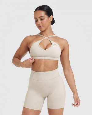 Oner Active Timeless Riemchen Bralette Sports Bras Braun | XKJLNHS-81