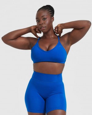 Oner Active Timeless Riemchen Bralette Sports Bras Tiefesblau | REJQNSF-75