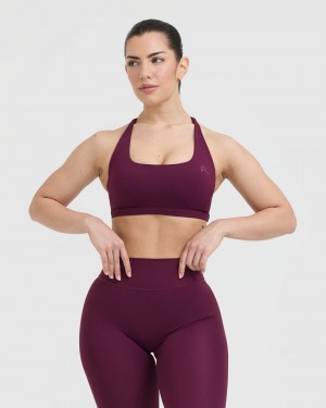 Oner Active Timeless Square Neck Sports Bras Bordeaux | BMXAGKH-89