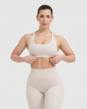 Oner Active Timeless Square Neck Sports Bras Braun | ZDQBWSY-85