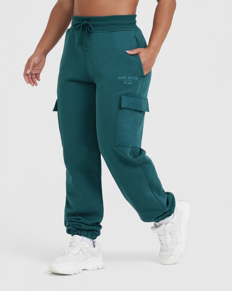 Oner Active All Day Est 2020 Cargo Jogginghose Blau Türkis | KJLAXUP-42