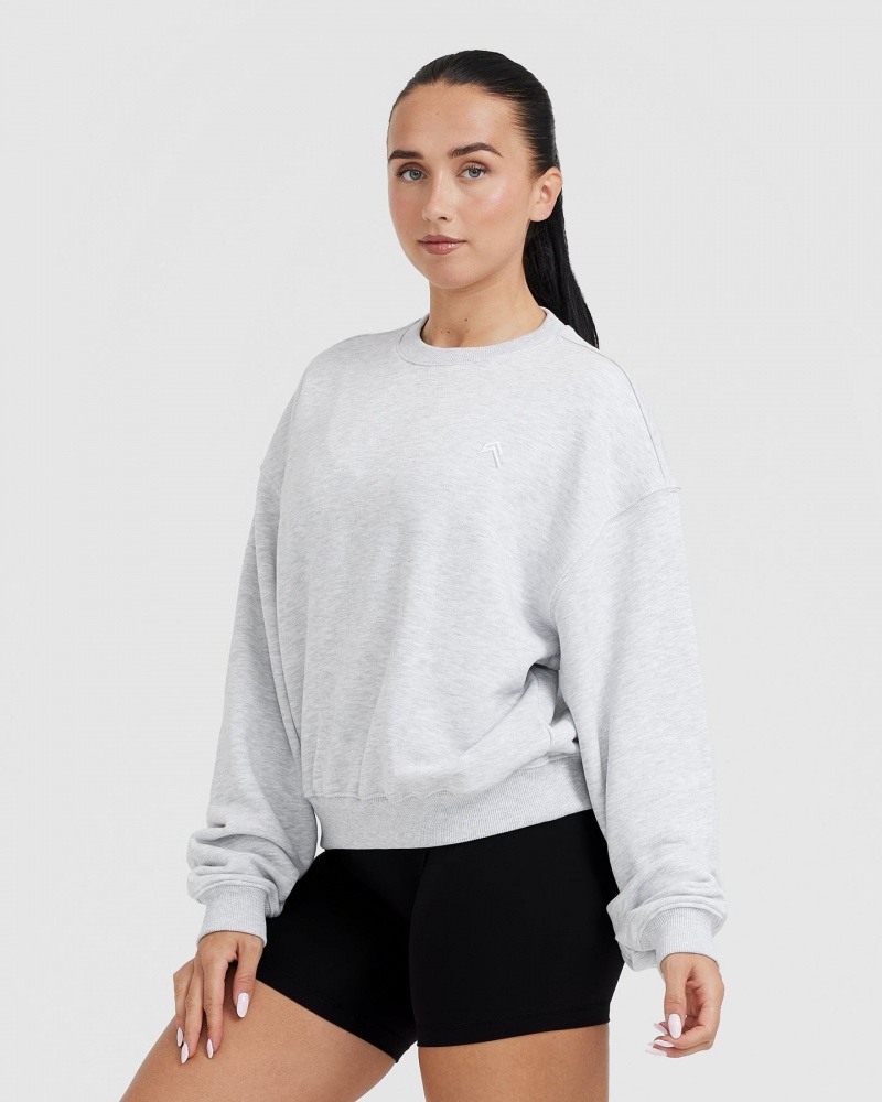 Oner Active All Day Laufschuhe Oversized Sweatshirts Hellgrau | NAWBQMI-14