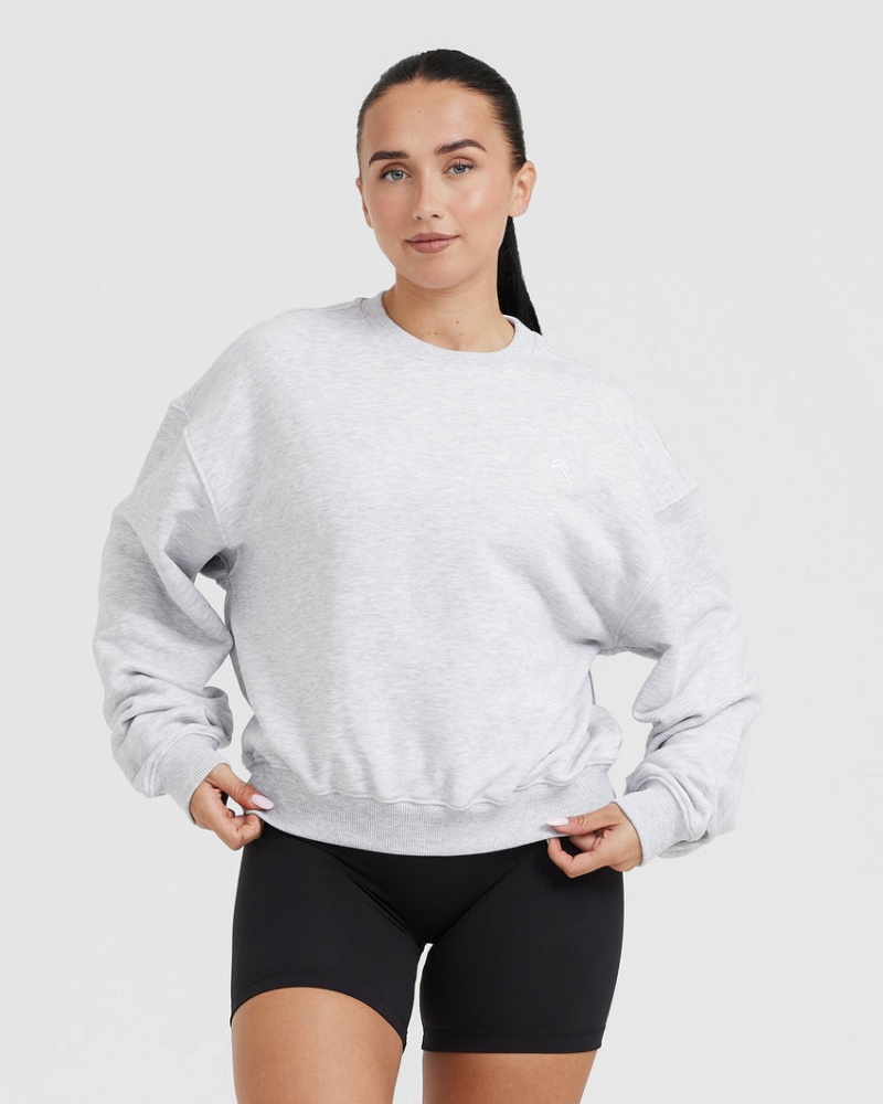 Oner Active All Day Laufschuhe Oversized Sweatshirts Hellgrau | NAWBQMI-14