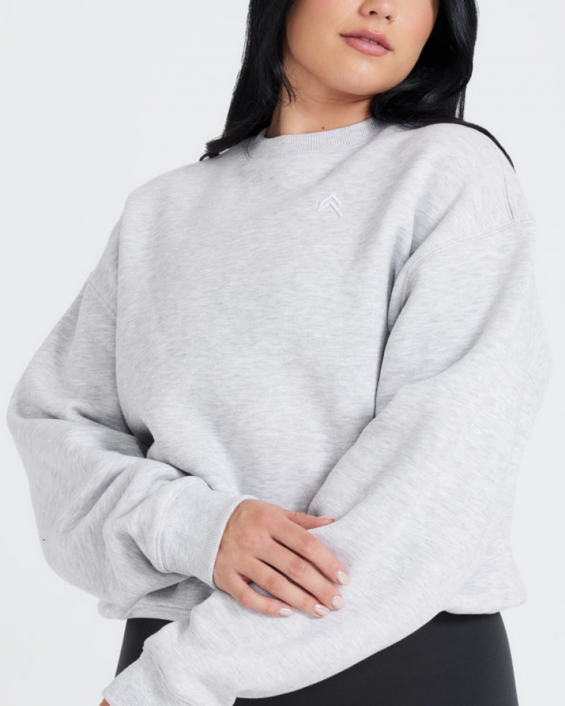 Oner Active All Day Oversized Sweatshirts Hellgrau | LQHPACW-48