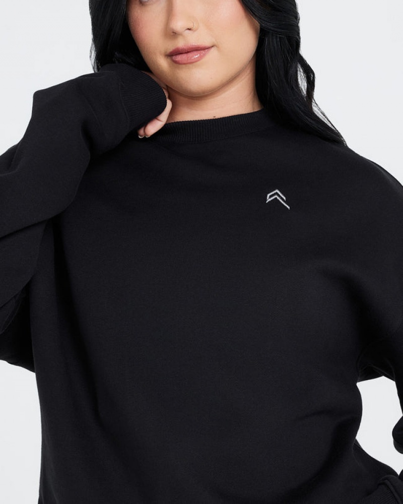 Oner Active All Day Oversized Sweatshirts Schwarz | UYRTLQZ-07