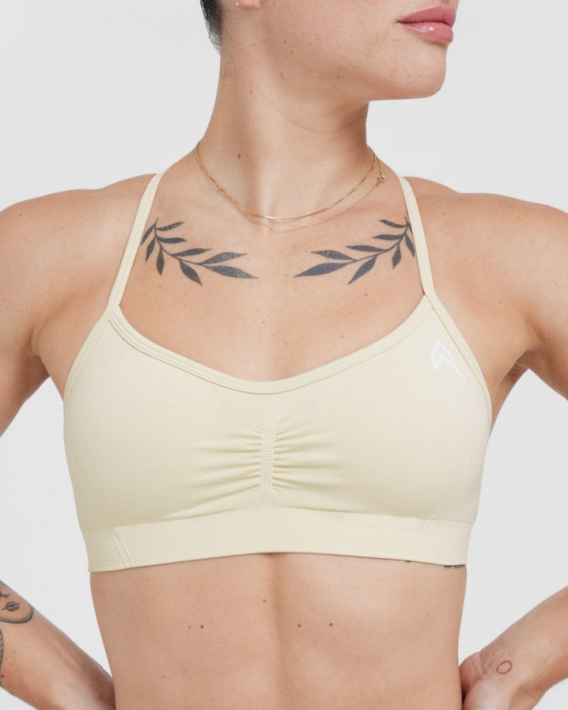 Oner Active Effortless Riemchen Bralette Sports Bras Hellgelb | ZOKDEJV-05