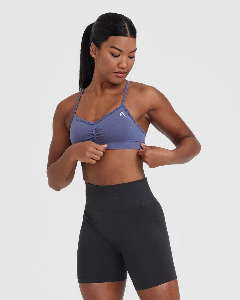 Oner Active Effortless Riemchen Bralette Sports Bras Blau | EHNIDRL-52