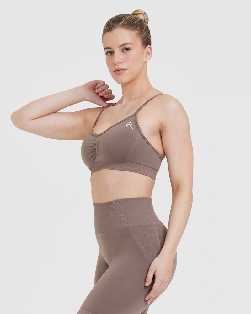 Oner Active Effortless Riemchen Bralette Sports Bras Braun | OQZGDAN-63