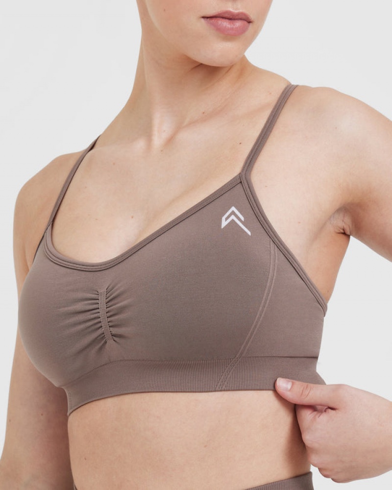 Oner Active Effortless Riemchen Bralette Sports Bras Braun | OQZGDAN-63