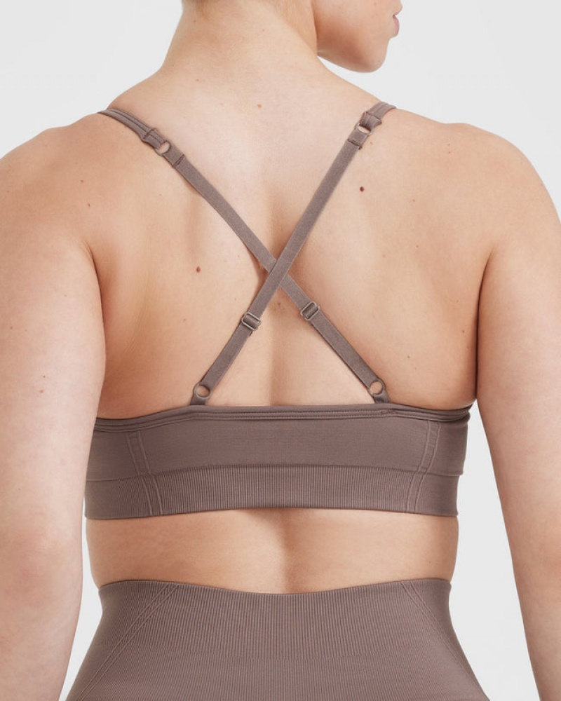 Oner Active Effortless Riemchen Bralette Sports Bras Braun | OQZGDAN-63