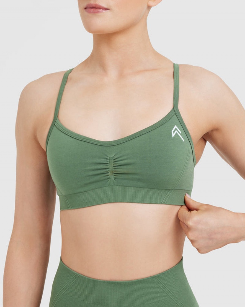 Oner Active Effortless Riemchen Bralette Sports Bras Grün | NRQYZBC-45