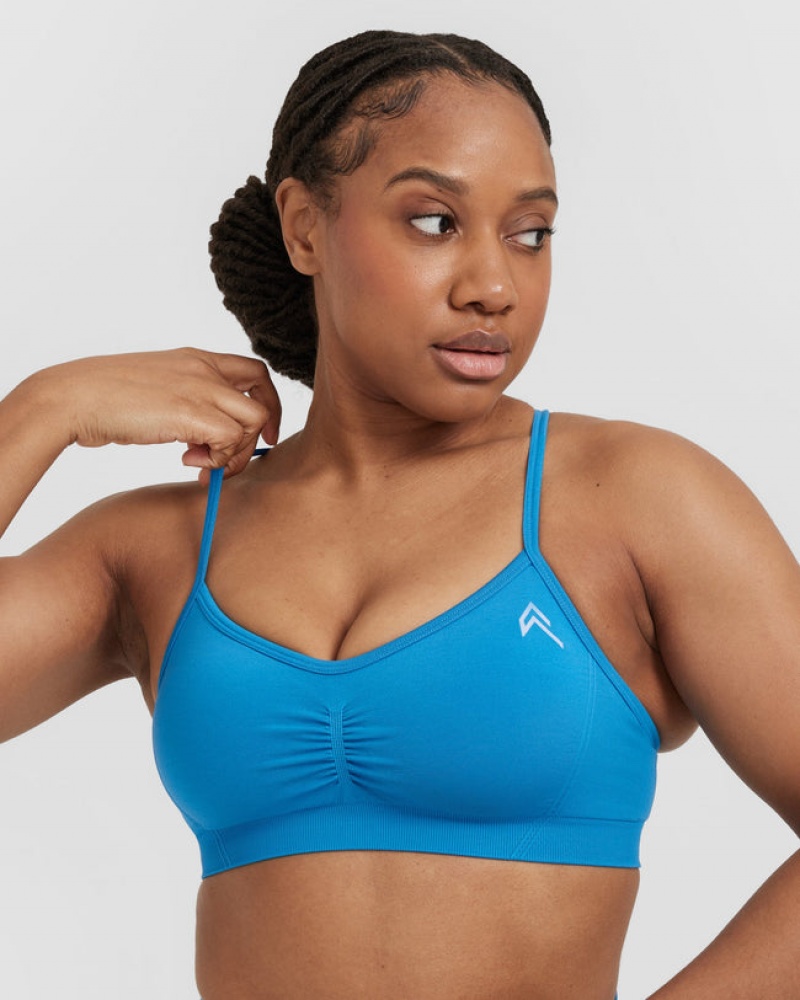 Oner Active Effortless Riemchen Bralette Sports Bras Blau | UYDAWQV-21