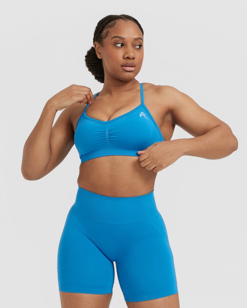 Oner Active Effortless Riemchen Bralette Sports Bras Blau | UYDAWQV-21