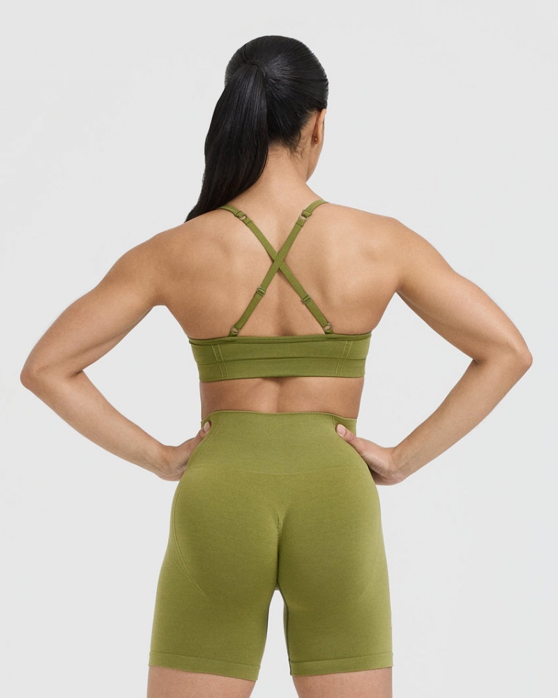 Oner Active Effortless Riemchen Bralette Sports Bras Olivgrün Grün | RYEHLBJ-92