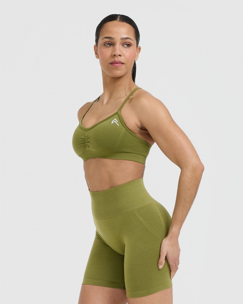 Oner Active Effortless Riemchen Bralette Sports Bras Olivgrün Grün | RYEHLBJ-92