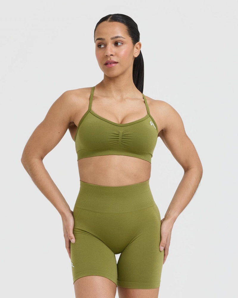 Oner Active Effortless Riemchen Bralette Sports Bras Olivgrün Grün | RYEHLBJ-92