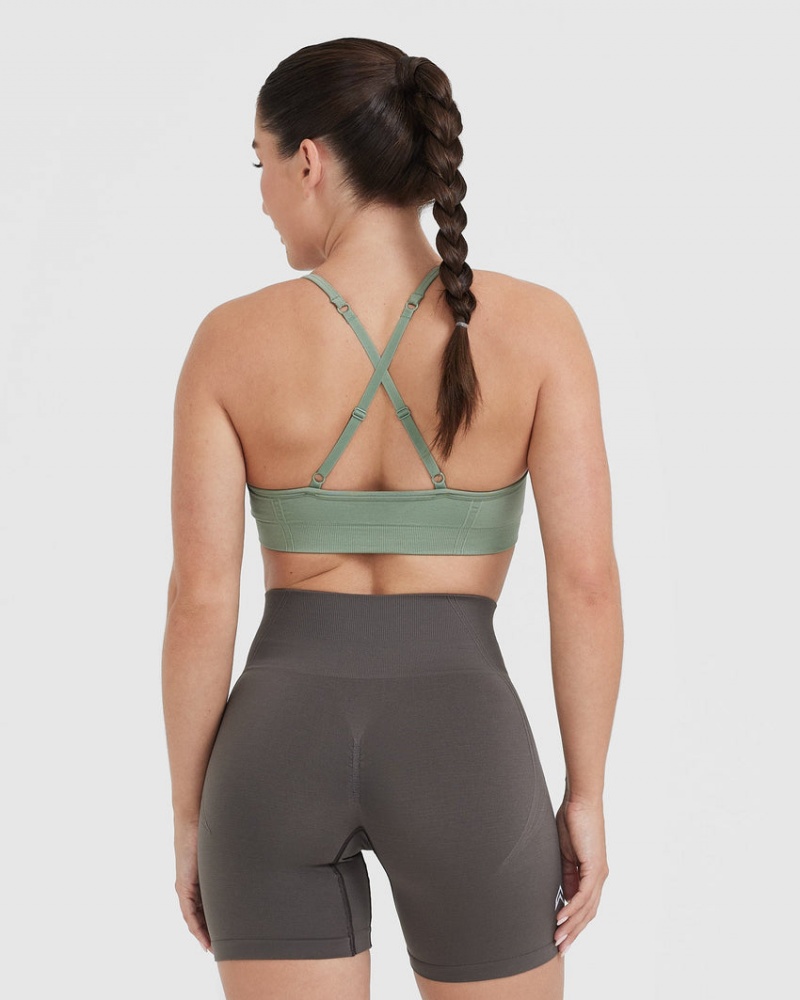 Oner Active Effortless Riemchen Bralette Sports Bras Olivgrün | WNGPRXZ-87