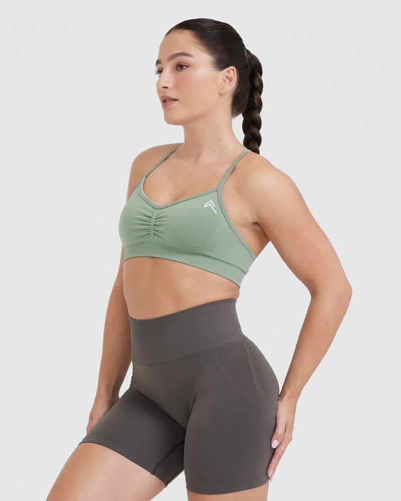 Oner Active Effortless Riemchen Bralette Sports Bras Olivgrün | WNGPRXZ-87