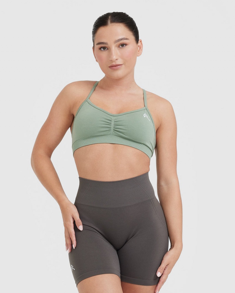 Oner Active Effortless Riemchen Bralette Sports Bras Olivgrün | WNGPRXZ-87