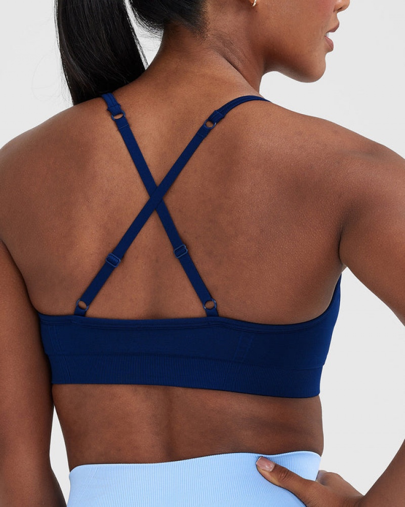 Oner Active Effortless Riemchen Bralette Sports Bras Blau | DCINUHJ-78