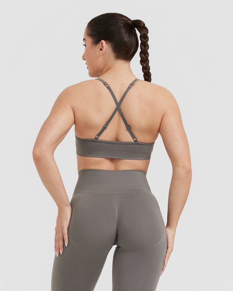 Oner Active Effortless Riemchen Bralette Sports Bras Grau | VKANFMR-91