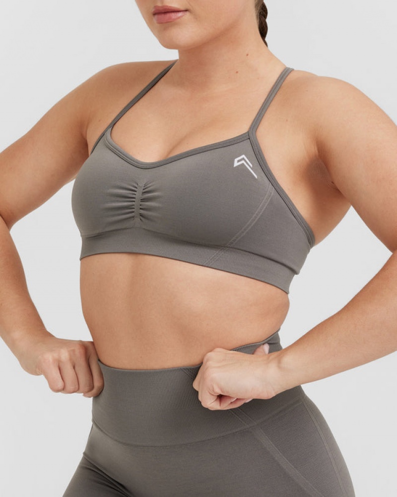 Oner Active Effortless Riemchen Bralette Sports Bras Grau | VKANFMR-91