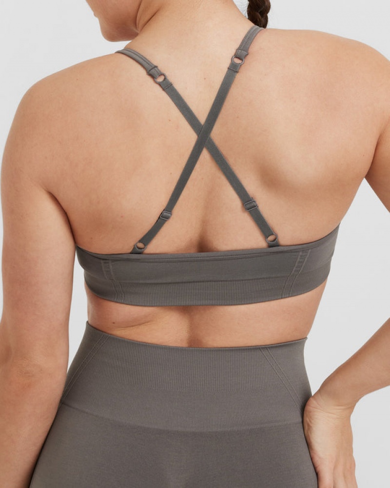 Oner Active Effortless Riemchen Bralette Sports Bras Grau | VKANFMR-91