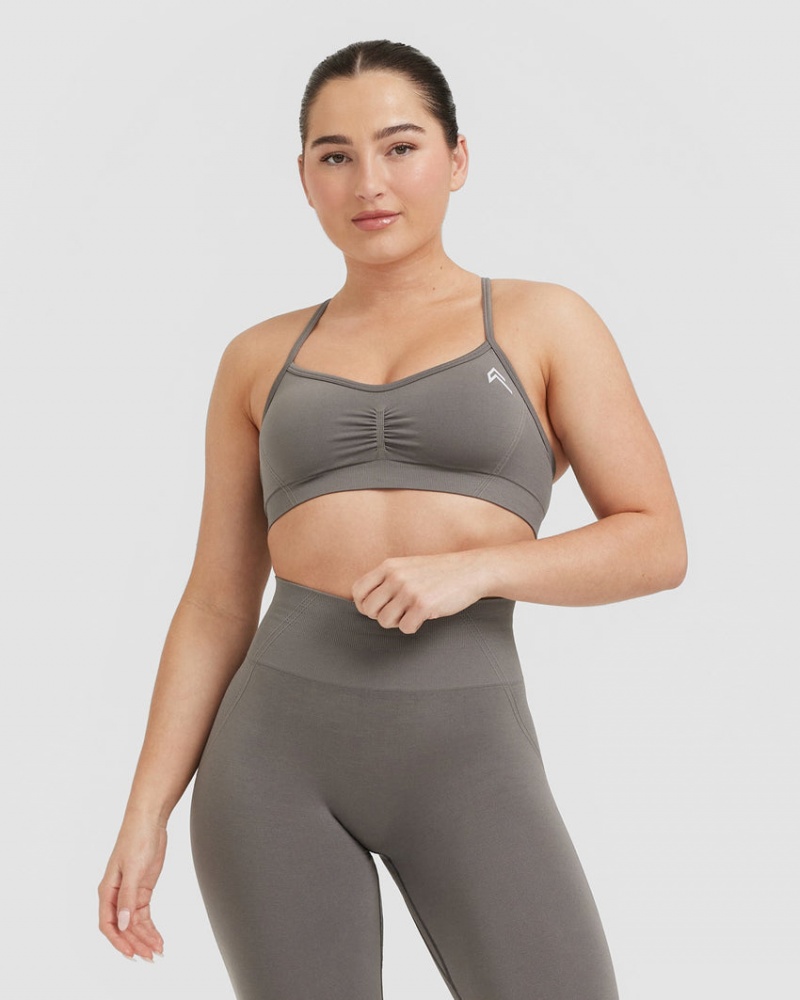 Oner Active Effortless Riemchen Bralette Sports Bras Grau | VKANFMR-91